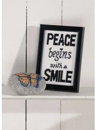 Permin Borduurpakket Aida Peace 9x14cm