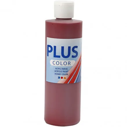 Plus Color hobbyverf, oud rood, 250 ml/ 1 fl.