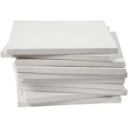 Schildersdoek, wit, diepte 1,6 cm, formaat 30x30 cm, 280 g, 40 stuks/1 verpakking.