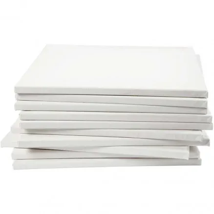Schildersdoek, wit, diepte 1,6 cm, formaat 40x40 cm, 280 g, 40 stuks/1 verpakking.