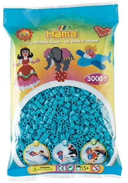 HAMA Midi Kralen 3000 stuks Azurblauw - 0149